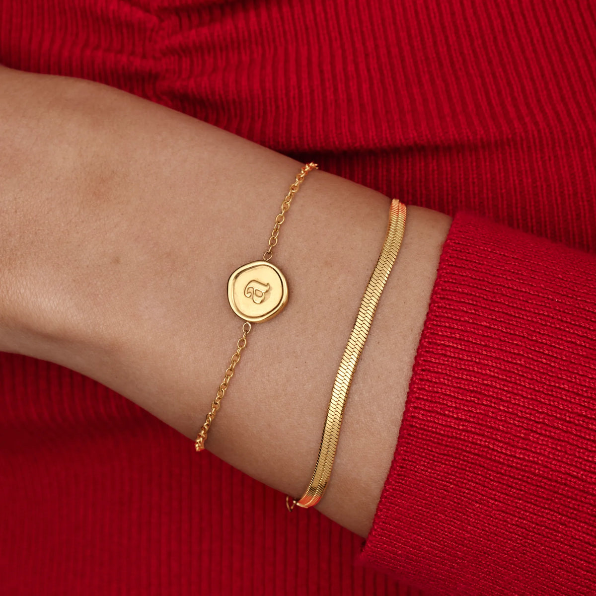 Initial Stamp Bracelet