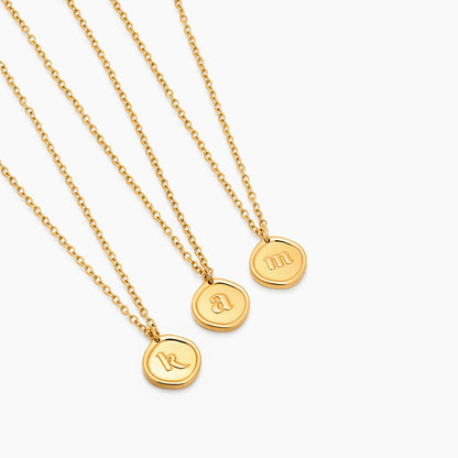 Initial Stamp Necklace
