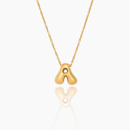 Bubble Statement Initial Necklace
