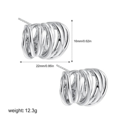 Stainless Steel Big Circle Hoop Earrings
