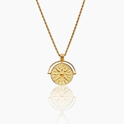 Compass Medallion Necklace