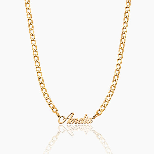 Bold Curb Name Necklace