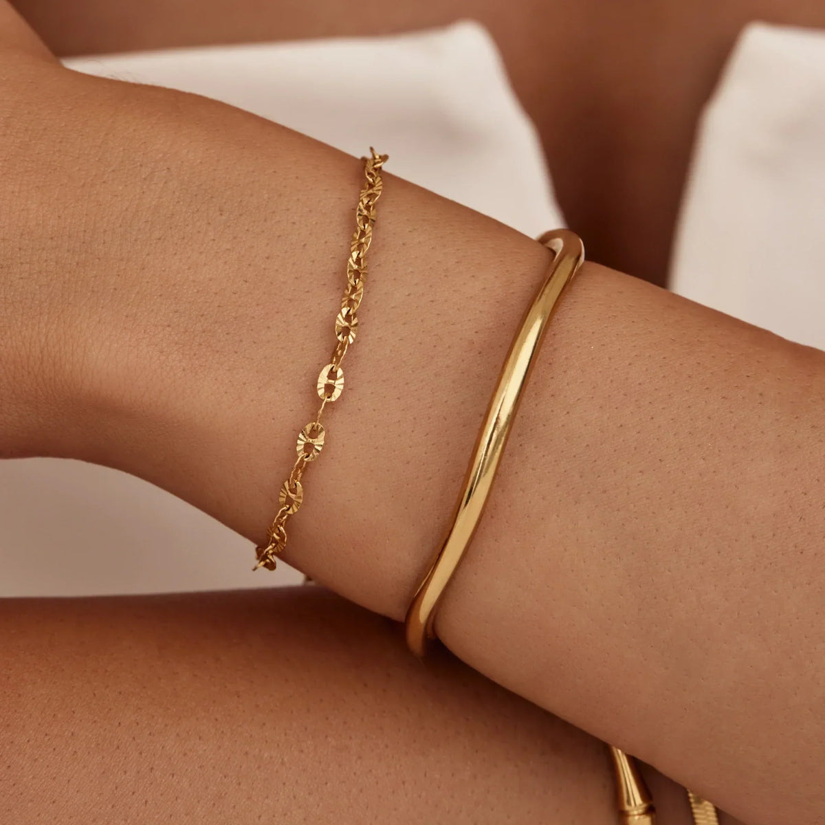 Sculpted Wave Cuff Bracelet
